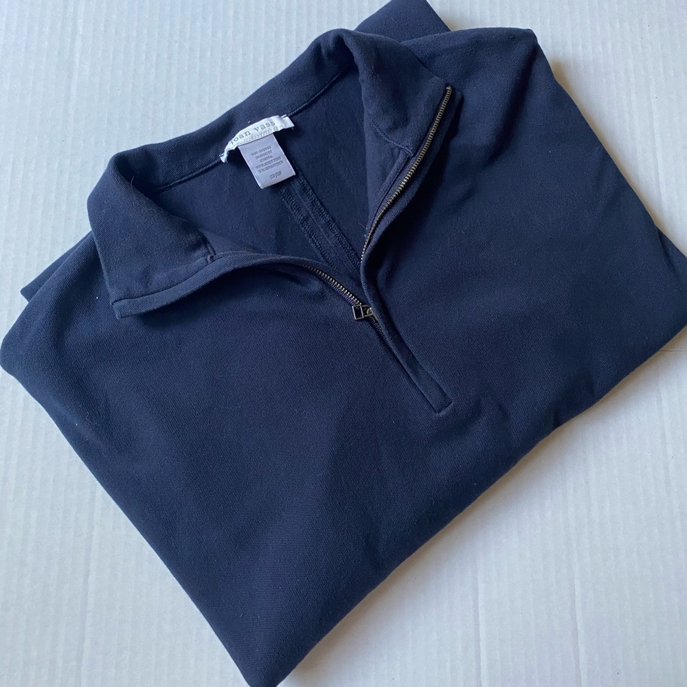 Joan Vass Navy Blue Oversized Dress Shirt SP